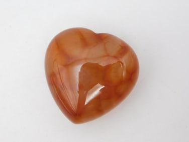 CARNELIAN HEART ROCK STONE LAPIDARY SPECIMEN