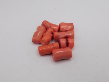 CORAL BEADS ROCK STONE LAPIDARY SPECIMEN