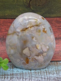 HATMANS FLOWER PETAL AGATE ROCK STONE LAPIDARY SPECIMEN
