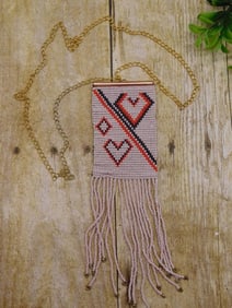 SEED BEAD NECKLACE ROCK STONE LAPIDARY SPECIMEN