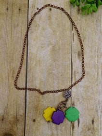 GENUINE STONE NECKLACE ROCK STONE LAPIDARY SPECIMEN