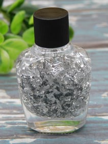 SILVER FLAKES IN BOTTLE ROCK STONE LAPIDARY SPECIMEN