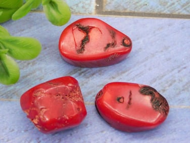 RED CORAL ROCK STONE LAPIDARY SPECIMEN