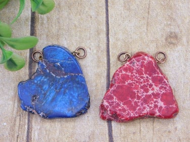 IMPRESSION JASPER PENDANTS ROCK STONE LAPIDARY SPECIMEN
