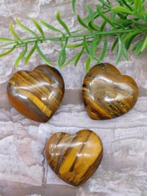 TIGER EYE HEARTS ROCK STONE LAPIDARY SPECIMEN