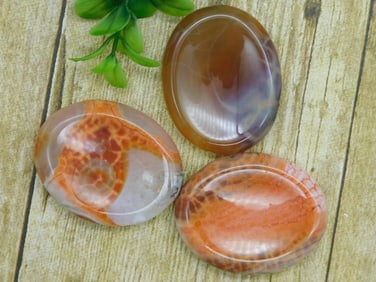 FIRE AGATE WORRY STONES ROCK STONE LAPIDARY SPECIMEN
