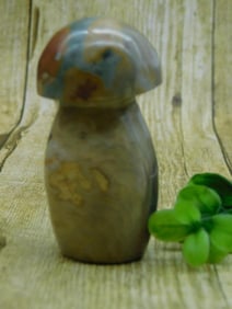 POLYCHROME JASPER MUSHROOM ROCK STONE LAPIDARY SPECIMEN