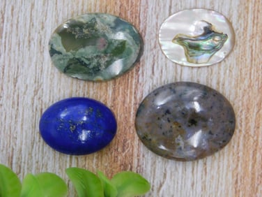 MIXED CABOCHON LOT ROCK STONE LAPIDARY SPECIMEN