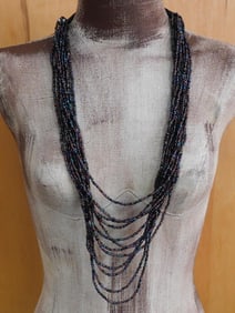 SEED BEAD NECKLACE ROCK STONE LAPIDARY SPECIMEN