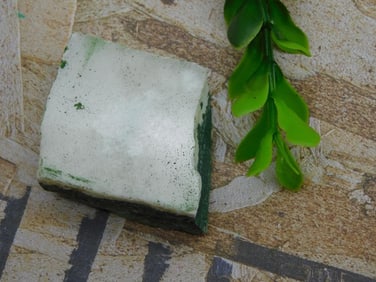 GREEN ZEBRA ROCK STONE LAPIDARY SPECIMEN