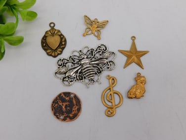 MIXED PENDANT LOT ROCK STONE LAPIDARY SPECIMEN