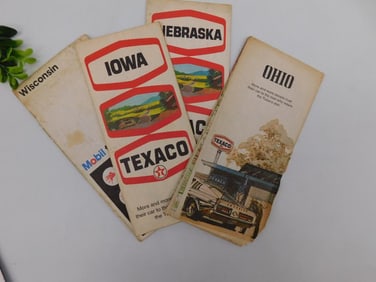 PETROLIANA STATE ROAD MAPS VINTAGE ANTIQUE