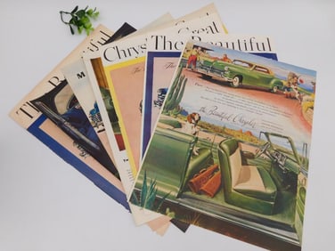 CHRYSLER ADVERTISING INSERTS VINTAGE ANTIQUE AUTOMOBILIA