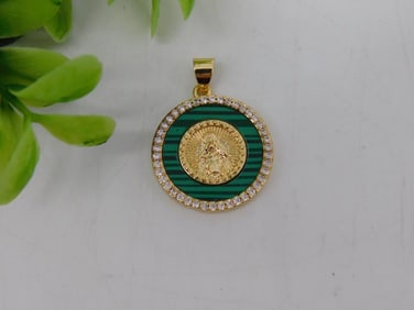 MALACHITE PENDANT ROCK STONE LAPIDARY SPECIMEN