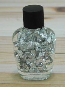 SILVER FLAKES IN A BOTTLE ROCK STONE LAPIDARY SPECIMEN