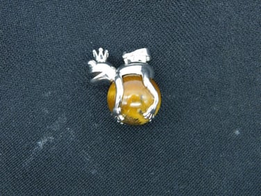 TIGER EYE FROG PENDANT ROCK STONE LAPIDARY SPECIMEN