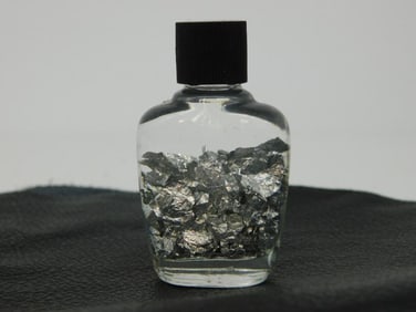 SILVER FLAKES IN BOTTLE ROCK STONE LAPIDARY SPECIMEN
