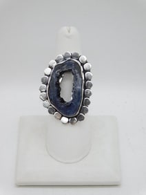 GEODE SLICE RING ROCK STONE LAPIDARY SPECIMEN