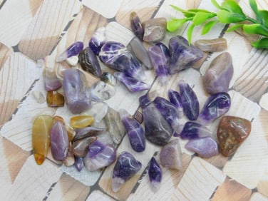 AMETHYST AND ROYAL AZTEC LACE ROCK STONE LAPIDARY SPECIMEN