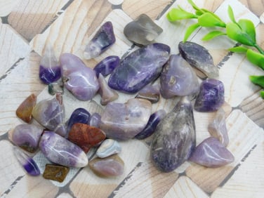 AMETHYST AND ROYAL AZTEC LACE ROCK STONE LAPIDARY SPECIMEN