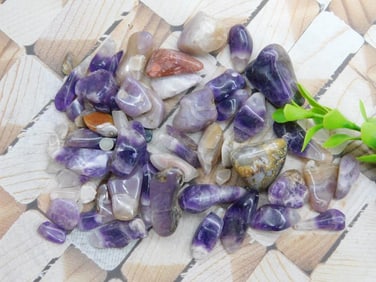 AMETHYST AND ROYAL AZTEC LACE ROCK STONE LAPIDARY SPECIMEN