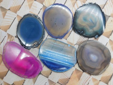 AGATE SLICES ROCK STONE LAPIDARY SPECIMEN