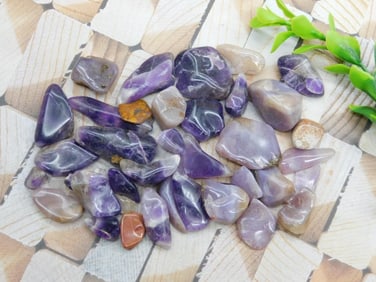 AMETHYST AND ROYAL AZTEC LACE ROCK STONE LAPIDARY SPECIMEN