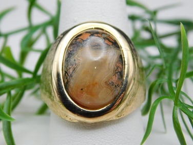 BRECCIATED JASPER RING ROCK STONE LAPIDARY SPECIMEN