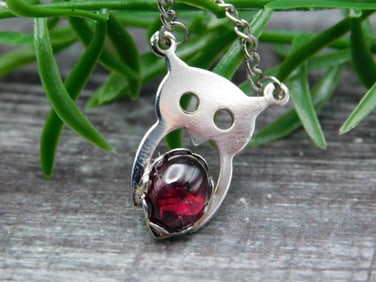 ABALONE OWL PENDANT NECKLACE ROCK STONE LAPIDARY SPECIMEN