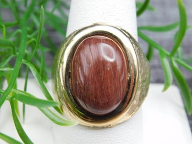 MAHOGANY TIGERS EYE RING ROCK STONE LAPIDARY SPECIMEN