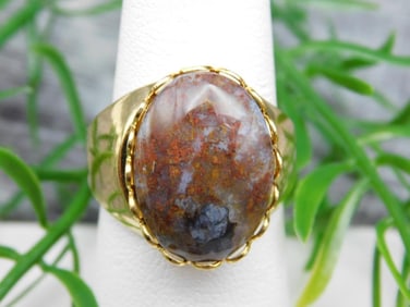 GENUINE STONE RING ROCK STONE LAPIDARY SPECIMEN
