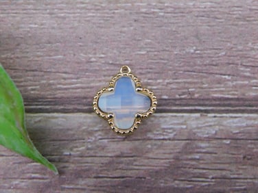 Gold-Tone Four-Leaf Mother-of-Pearl Pendant