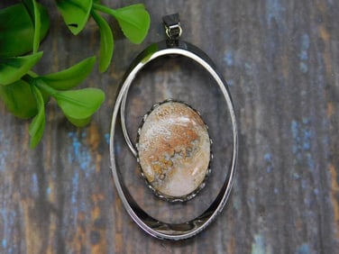 OCEAN JASPER PENDANT ROCK STONE LAPIDARY SPECIMEN
