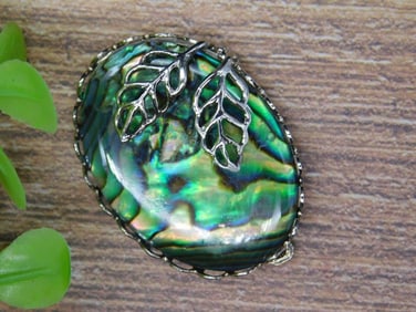 ABALONE PENDANT ROCK STONE LAPIDARY SPECIMEN