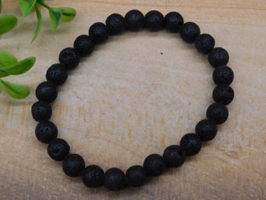 LAVA STONE BEADED BRACELET ROCK STONE LAPIDARY SPECIMEN