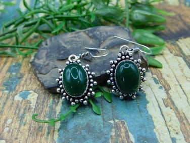 AVENTURINE EARRINGS ROCK STONE LAPIDARY SPECIMEN