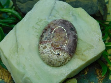 MEXICAN CRAZY LACE CABOCHON ROCK STONE LAPIDARY SPECIMEN