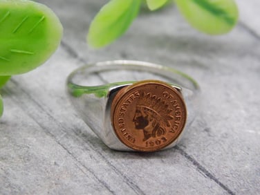 STERLING SILVER MINI COIN RING
