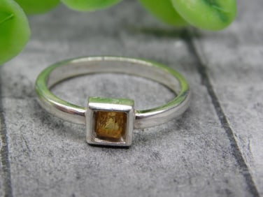 STERLING SILVER CITRINE RING