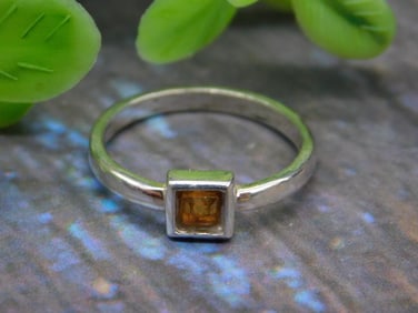 STERLING SILVER CITRINE RING
