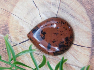 MAHOGANY OBSIDIAN CABOCHON ROCK STONE LAPIDARY SPECIMEN
