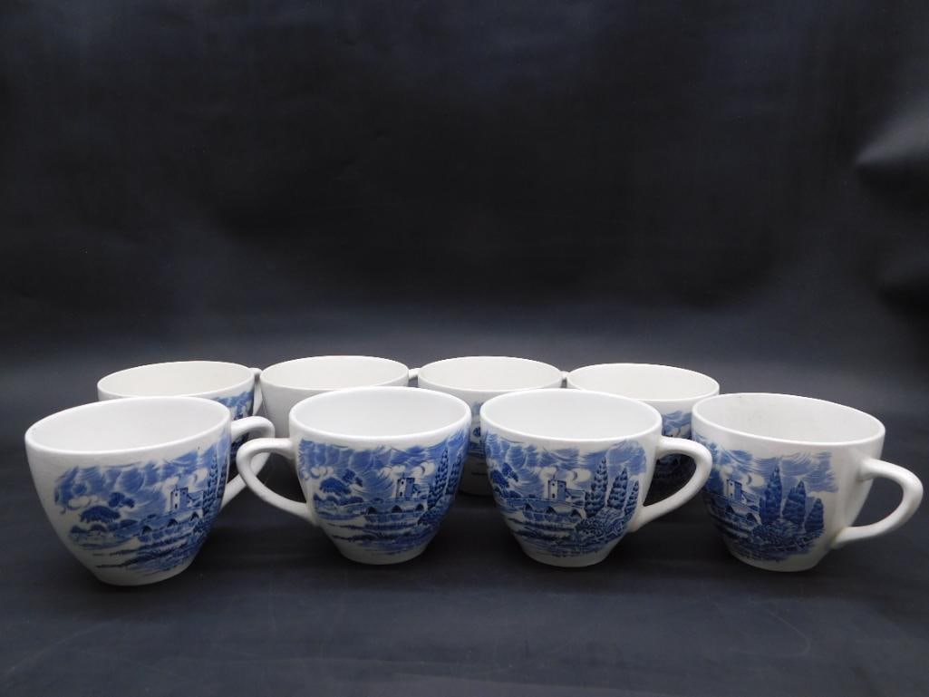 COUNTRYSIDE ENOCH WEDGWOOD TUNSTALL ENGLISH TEA CUPS VINTAGE ANTIQUE: COUNTRYSIDE ENOCH WEDGWOOD TUNSTALL ENGLISH TEA CUPS VINTAGE ANTIQUE