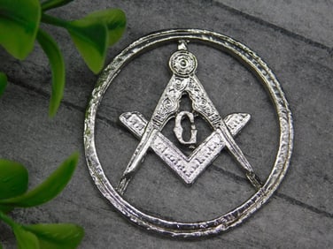 MASONIC CABOCHON ROCK STONE LAPIDARY SPECIMEN