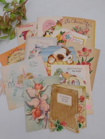 GREETING CARDS VINTAGE ANTIQUE EPHEMERA