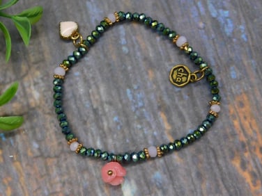 BEADED CHARM BRACELET