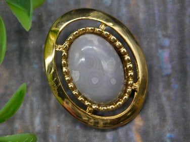 LUNA AGATE PENDANT ROCK STONE LAPIDARY SPECIMEN