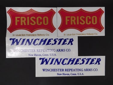 Lot of 4 Vintage Decals - Frisco & Winchester