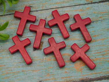 STONE CROSS BEADS Rock Stone Lapidary Specimen