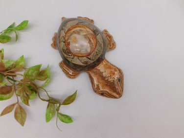 Polished Stone Turtle Figurine Paperweight