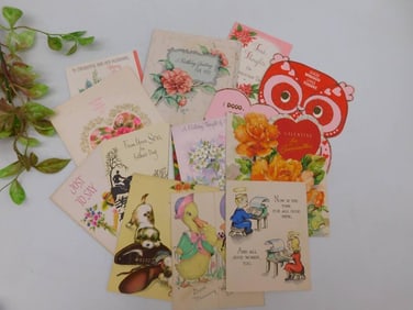 Vintage Greeting Card Collection - Mixed Themes ANTIQUE EPHEMERA